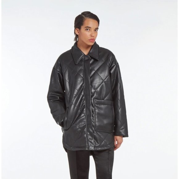 NWT Apparis Stevie Noir Quilted Vegan Leather Jacket - Picture 1 of 8